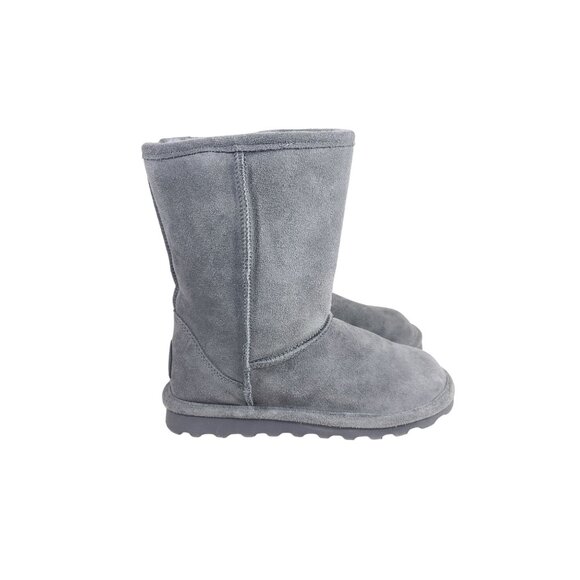 Bearpaw Shearling Boots Women's Size 8 Gray Suede Leather - Picture 5 of 10